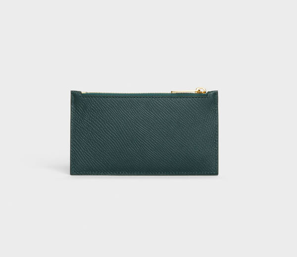 2019新作【セリーヌコピー セリーヌ】ZIPPED COMPACT CARD HOLDER IN GRAINED CALFSKIN